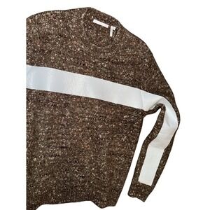 Designer Helmut Lang‎ Donegal Sweater Wool Silk Alpaca Blend Men's LCrew Neck